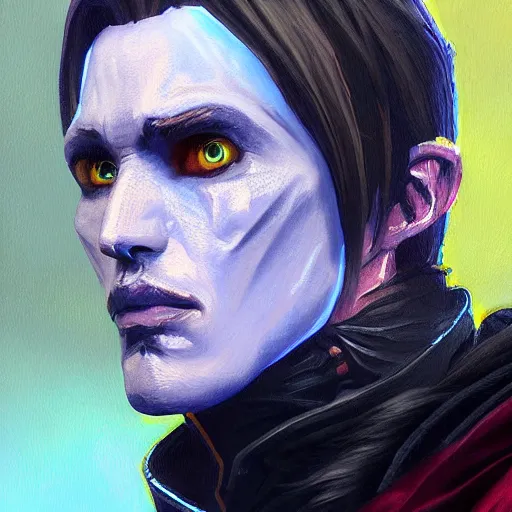 Prompt: painting portrait of an warlock in destiny 2