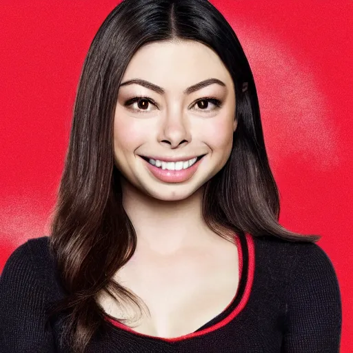 Image similar to Miranda Cosgrove as Meilin Lee in disney turning red live action, 8k full HD photo, cinematic lighting, anatomically correct, oscar award winning, action filled, correct eye placement,