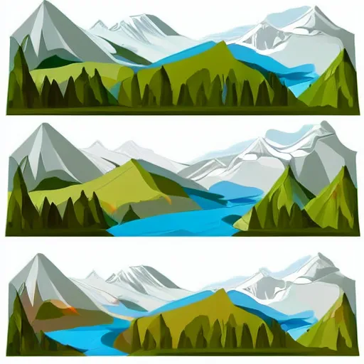 Image similar to mountain water illustration vector digital art trending on artstation h 7 6 8