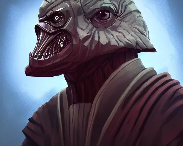 Image similar to Grogu as a Sith, highly detailed, intricate, accurate face, Trending artstation, pixiv, digital Art