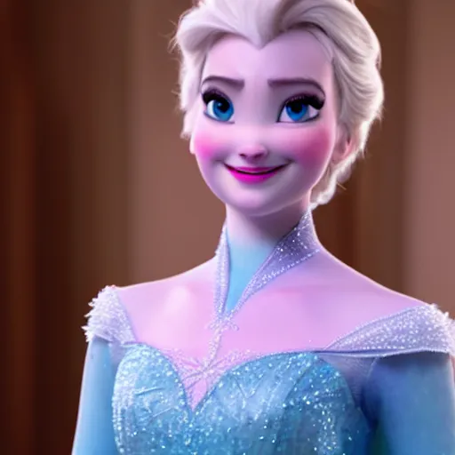 Image similar to Mikhaila Peterson as elsa in live action disney frozen, 8k resolution, full HD, cinematic lighting, award winning, anatomically correct