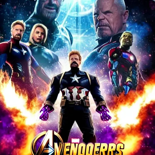 Image similar to avengers end game but thanos win,