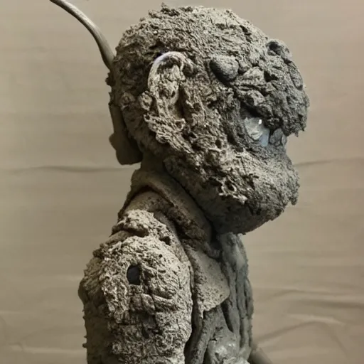 Image similar to a clay monster, resin and clay art.