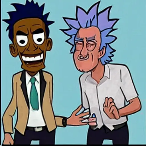 Image similar to rick sanchez meets obama