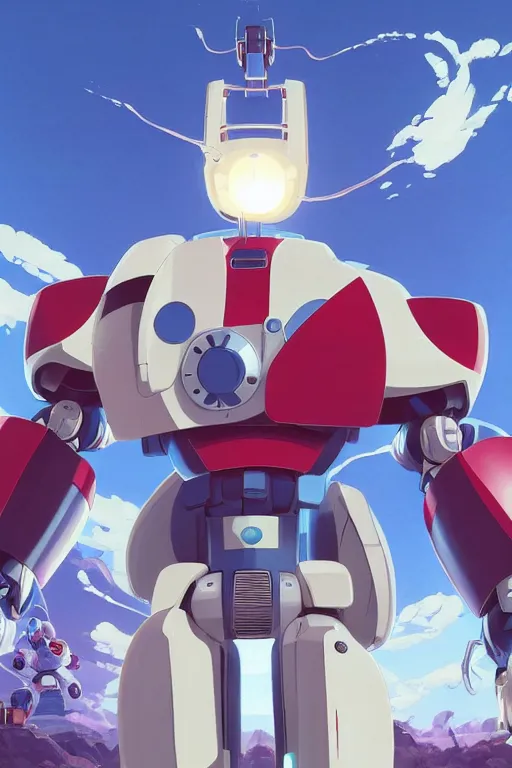 Image similar to metabots medabots medarotto medarot robot minimalist comics, behance hd by jesper ejsing, by rhads, makoto shinkai and lois van baarle, ilya kuvshinov, rossdraws global illumination ray tracing hdr radiating a glowing aura