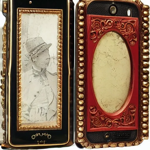 Image similar to victorian age smartphone