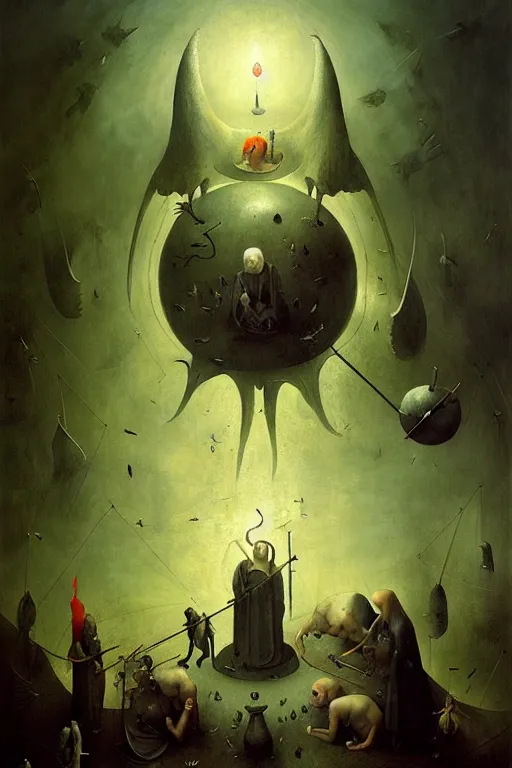 Prompt: hieronymus bosch, greg rutkowski, anna podedworna, painting of the torment nexus