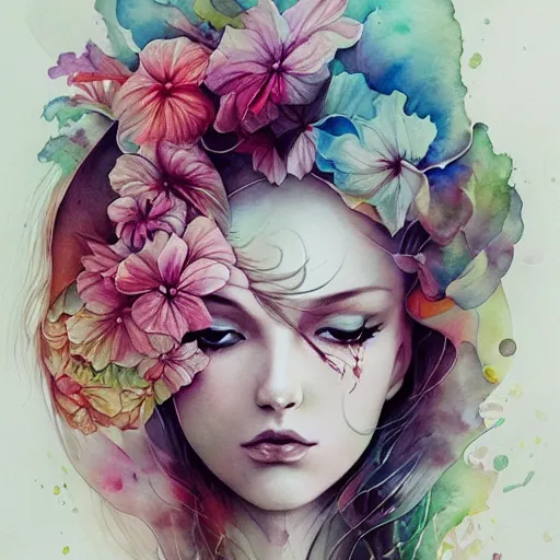 Image similar to watercolor flower by anna dittmann