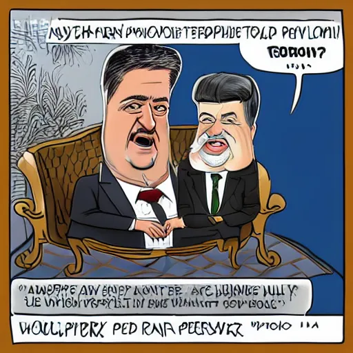 Image similar to happy Petro Poroshenko cartoon