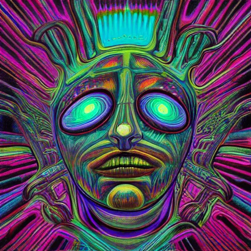 Image similar to travel in void dimension, psychodelic art by alex gray, trending on artstation