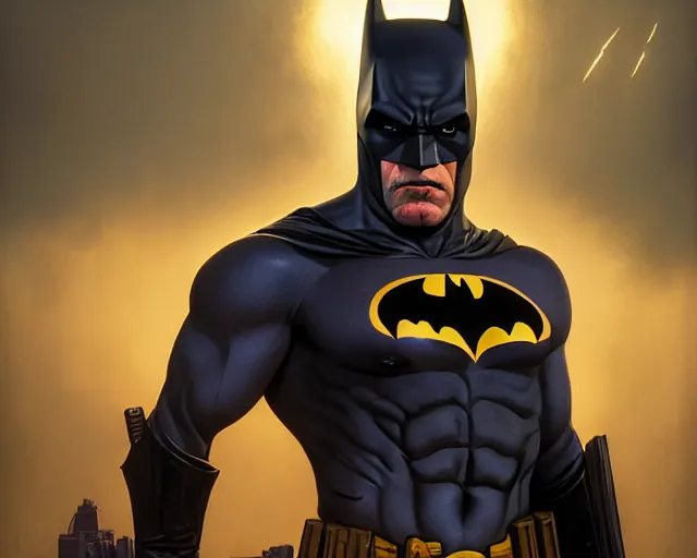 Image similar to highly detailed portrait of josh brolin as batman, in gta v, stephen bliss, unreal engine, fantasy art by greg rutkowski, loish, rhads, ferdinand knab, makoto shinkai and lois van baarle, ilya kuvshinov, rossdraws, tom bagshaw, global illumination, radiant light, detailed and intricate environment