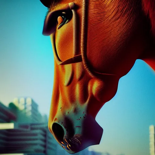 Prompt: hyperrealism aesthetic highly detailed photography of horse astonautback riding on a. from western by hiroyuki okiura and katsuhiro otomo and alejandro hodorovski style with many details by mike winkelmann and vincent di fate in sci - fi style. volumetric natural light hyperrealism photo on dsmc 3 system,