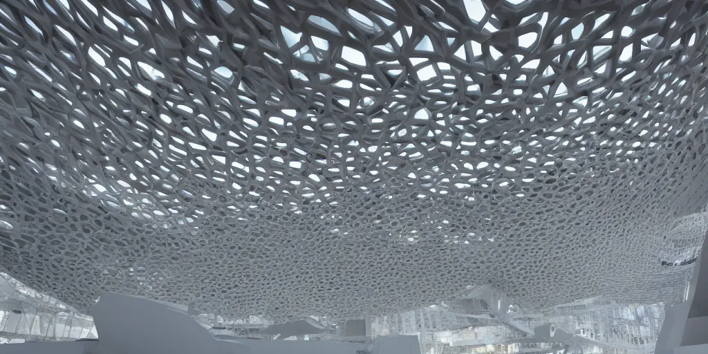 Image similar to dystopian parametric architecture