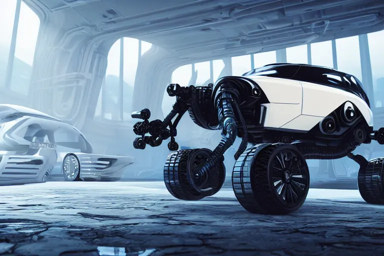 Prompt: still photo of a futuristic rover, highly detailed, photorealistic portrait, bright studio setting, studio lighting, crisp quality and light reflections, unreal engine 5 quality render