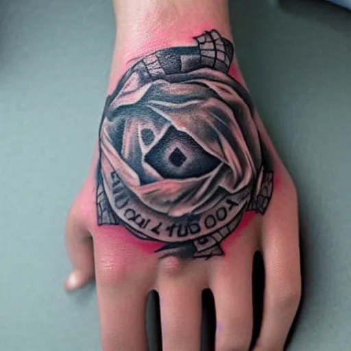 Image similar to a stupid tattoo on a hand