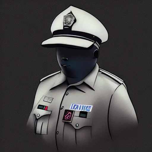 Prompt: “Police officer who is a donut, digital art, 4k, award winning”