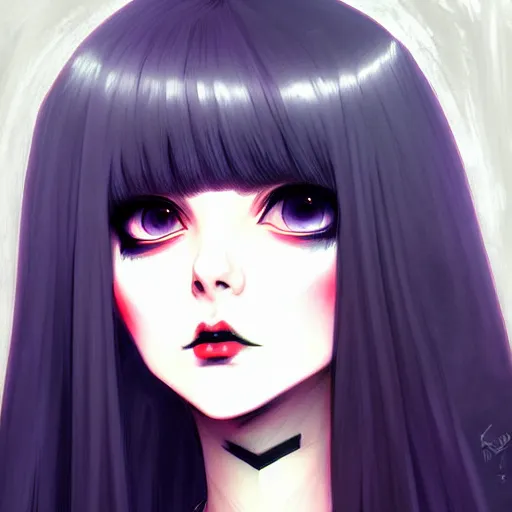 Image similar to portrait of beautiful goth girl, warhammer 4 0 0 0 0 art by kuvshinov ilya