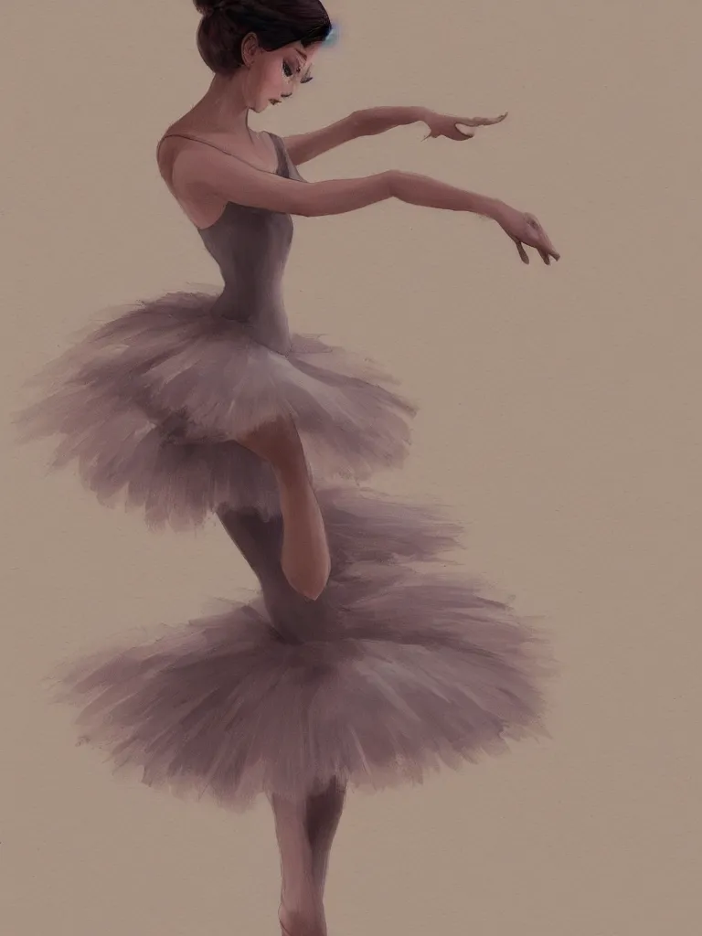 Image similar to ballerina by disney concept artists, blunt borders, rule of thirds
