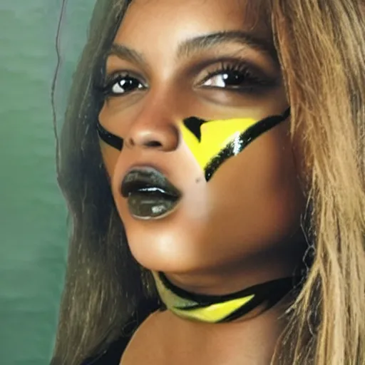 Image similar to bee with human face resembling beyonce