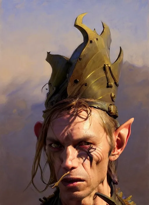 Prompt: portrait of a goblin pirate, countryside, calm, fantasy character portrait, dynamic pose, above view, sunny day, ocean background, artwork by Jeremy Lipkin and Giuseppe Dangelico Pino and Michael Garmash and Rob Rey, very coherent asymmetrical artwork, sharp edges, perfect face, simple form, 100mm