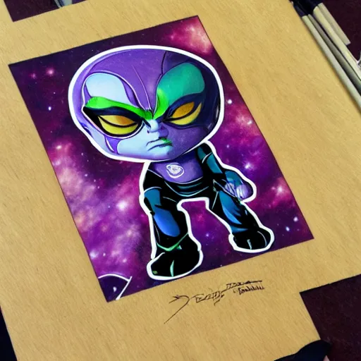 Prompt: Thanos, artwork by Jasmine Becket-Griffith,