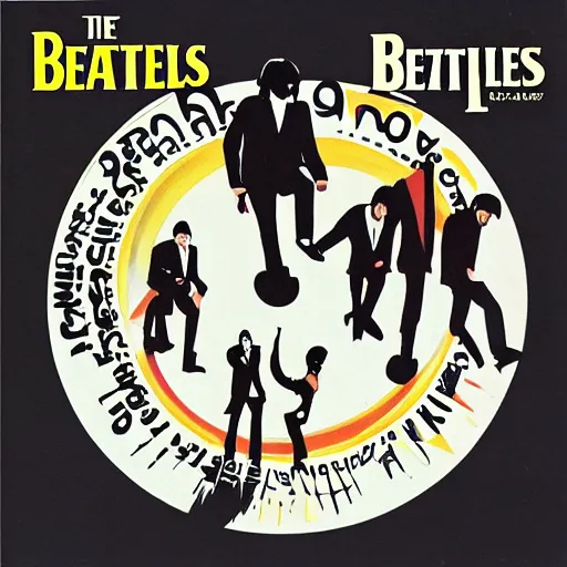 Prompt: the beatles jazz album cover, album cover