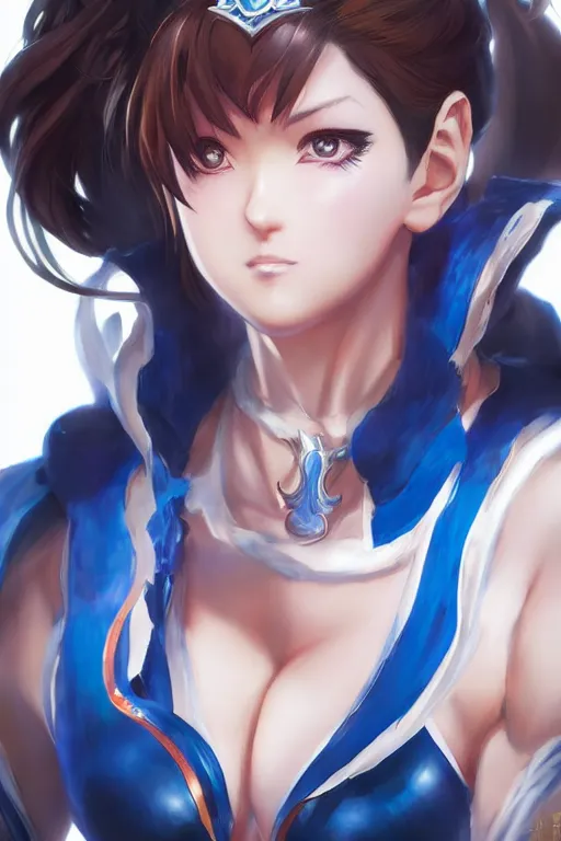 Image similar to A semi realistic anime portrait of Chun li, by Stanley Artgerm Lau, WLOP, Rossdraws, James Jean, Andrei Riabovitchev, Marc Simonetti, and Sakimichan, tranding on artstation, SFW version