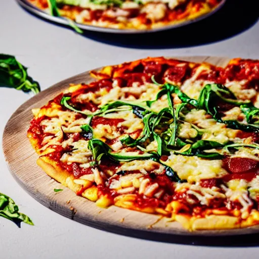 Image similar to risotto pizza 8 k award winning food photography