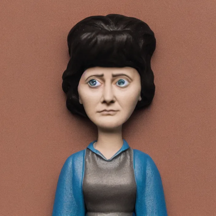 Image similar to a closeup portrait of a sad woman standing next to an empty swing playground, stop motion animation, claymation, anomalisa, by jan van eyck, 8 k, medium - format print