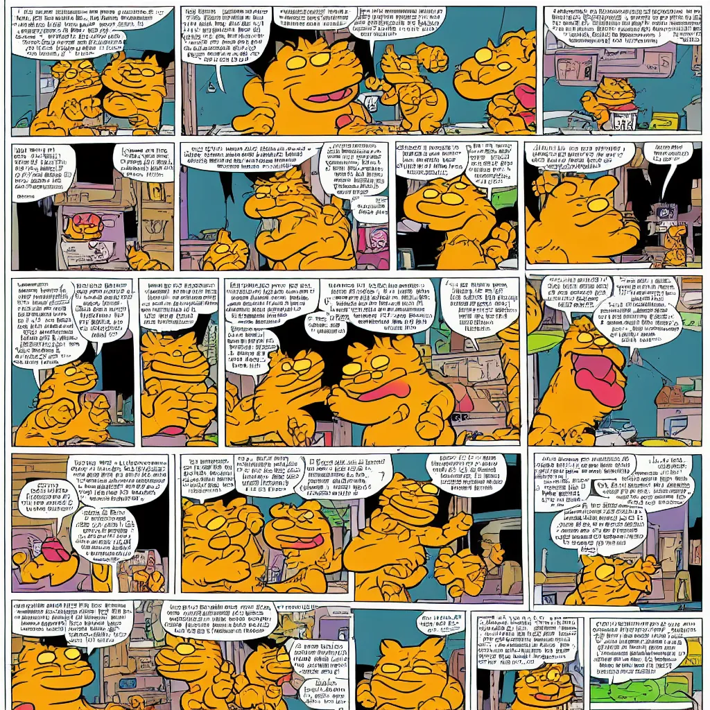 Image similar to garfield comic strip