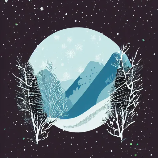 Image similar to winter illustration style