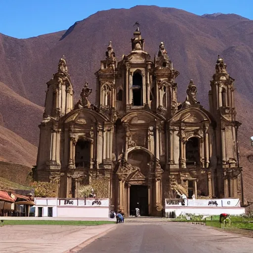 Prompt: A Neo-Andean cathedral