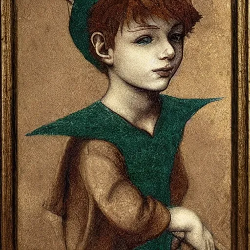 Image similar to Peter pan by Leonardo DaVinci