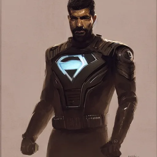 Prompt: portrait of a man by greg rutkowski, he looks like scott adkins, he is wearing a black superhero kevlar gear, highly detailed portrait, digital painting, artstation, concept art, smooth, sharp foccus ilustration, artstation hq