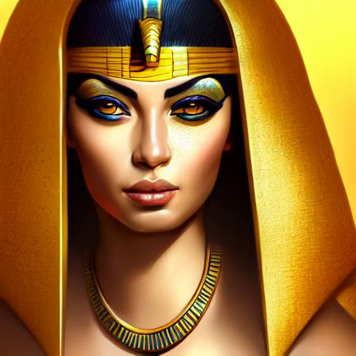 Prompt: Egyptian goddess highly detailed, digital painting, artstation, concept art, soft light, sharp focus, illustration