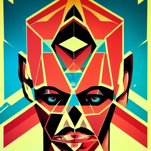 Image similar to Antichamber by Tristan Eaton, geometric, trending dribble, behance