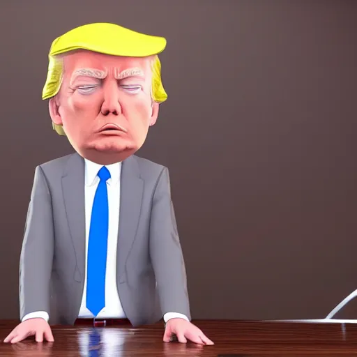 Image similar to Donald Trump with ricks body from Rick & Morty, realistic artstyle, wide shot, dramatic lighting, octane render, hyperrealistic, high quality, highly detailed, HD, beautiful, cinematic, 8k, unreal engine, facial accuracy, symmetrical