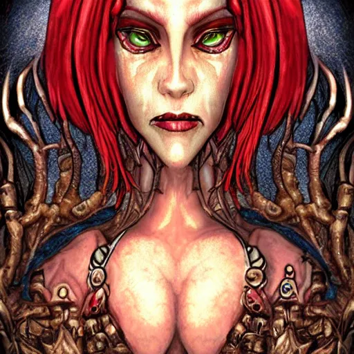 Prompt: planescape art style lady of pain