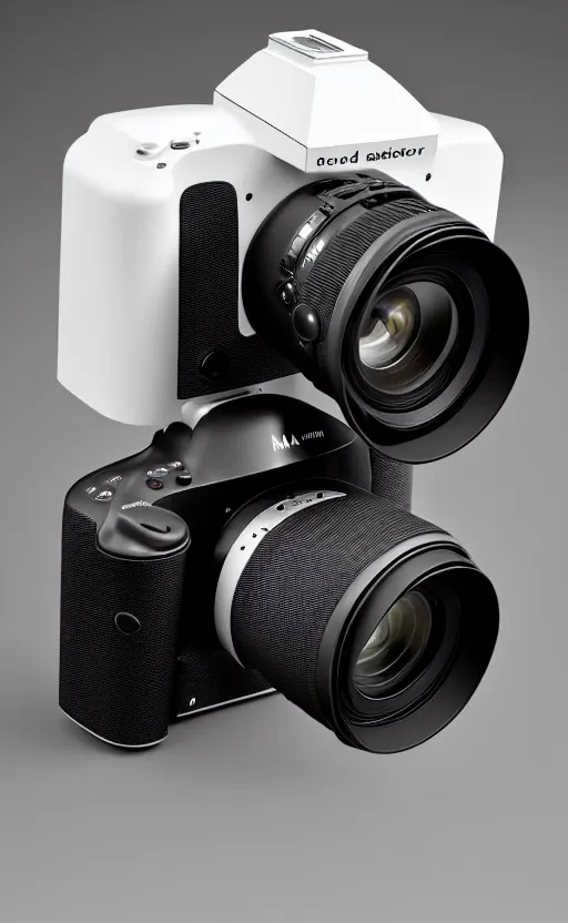 Image similar to dslr camera ; designed by marc newsom, zaha hadid, blonde, joseph and joseph, dieter rams ; natural materials ; industrial design ; behance ; le manoosh ; pinterest ; if design award ; reddot design award