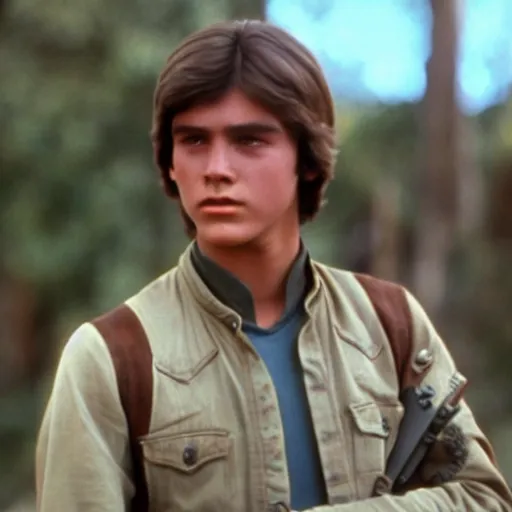 Prompt: a film still of teenage cain in star wars 1 9 7 7, realistic, photorealistic