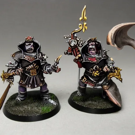 Heinrich Kemmler and Krell from Warhammer Fantasy | Stable Diffusion