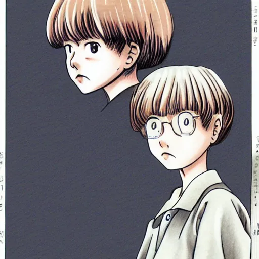 Prompt: a girl, by naoki urasawa, detailed, manga, illustration