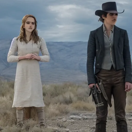 Image similar to still of emma watson in westworld tv series