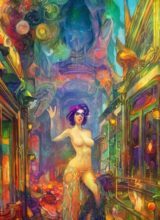 Image similar to ethereal city lost in time, art station, fauvism, art nouveau, felix kelly, johan grenier, hd, digital painting