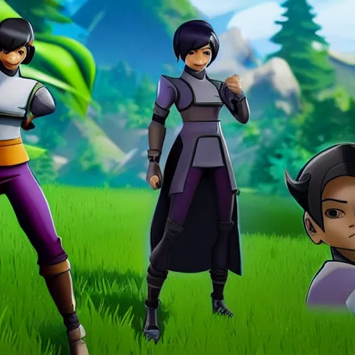 Image similar to toph beifong in fortnite, character render, full body shot, highly detailed, in game render