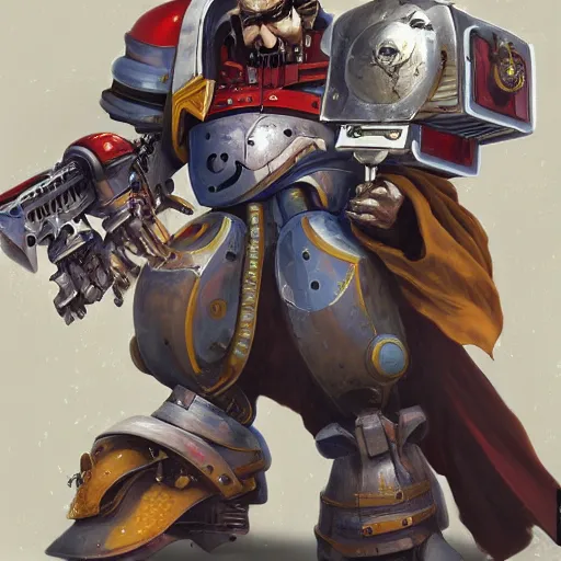 Prompt: doctor ivo robotnik as warhammer 4 0 k tau character, highly detailed, digital painting, artstation, sharp focus, illustration, art by tan zi and ayanamikodon and alphonse mucha and wlop