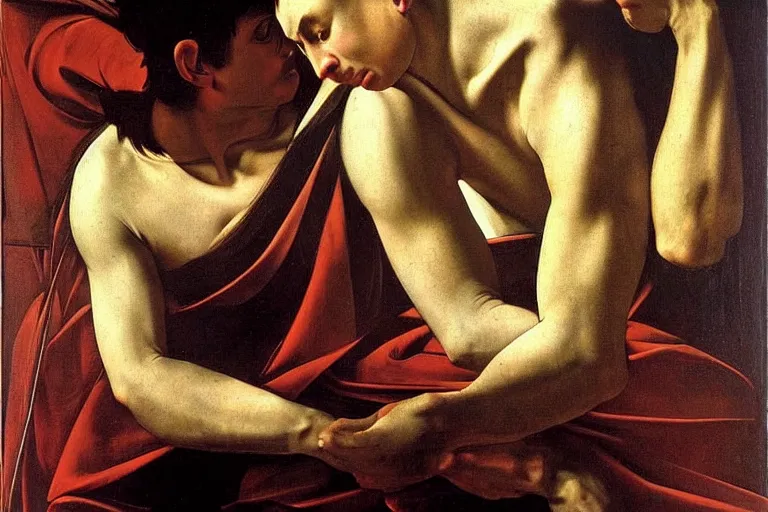 Image similar to impressive art by caravaggio