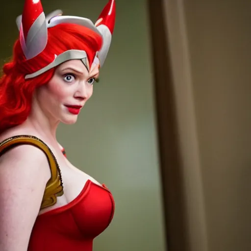 Prompt: Christina Hendricks as She-Ra