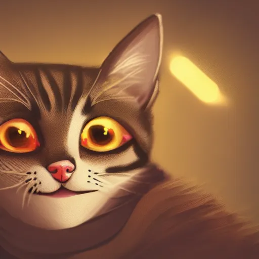 Prompt: cat theme logo, cat theme banner, cat design, a smiling cat, art photography style, trending on artstation, warm light, lovely and cute, fantasy art, 8 k resolution