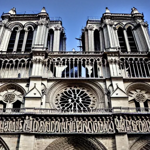 Prompt: notre dame by giger